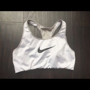 White Nike High Support Sports Bra